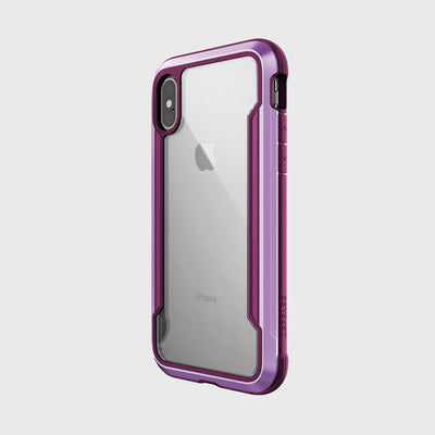 Rugged Case for iPhone X/XS. Raptic Shield in purple.