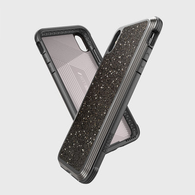 Luxurious Case for iPhone XS Max. Raptic Lux in dark glitter.