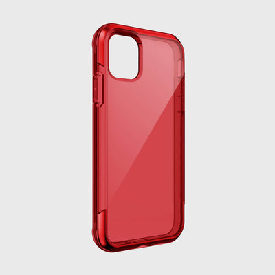 Transparent Case for iPhone 11. Raptic Air in red.#color_red