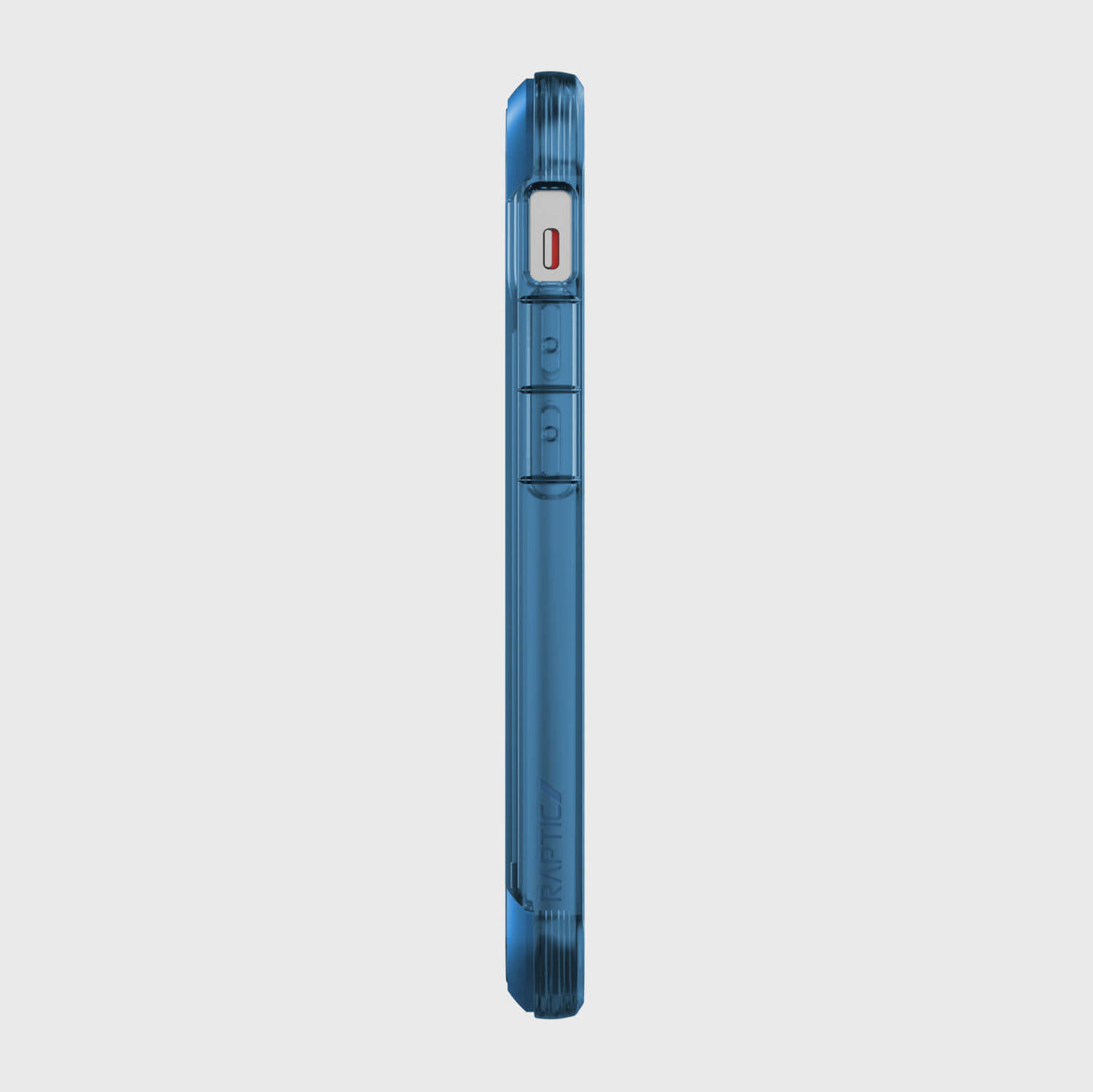 Transparent Case for iPhone 12 Mini. Raptic Air in blue.#color_blue