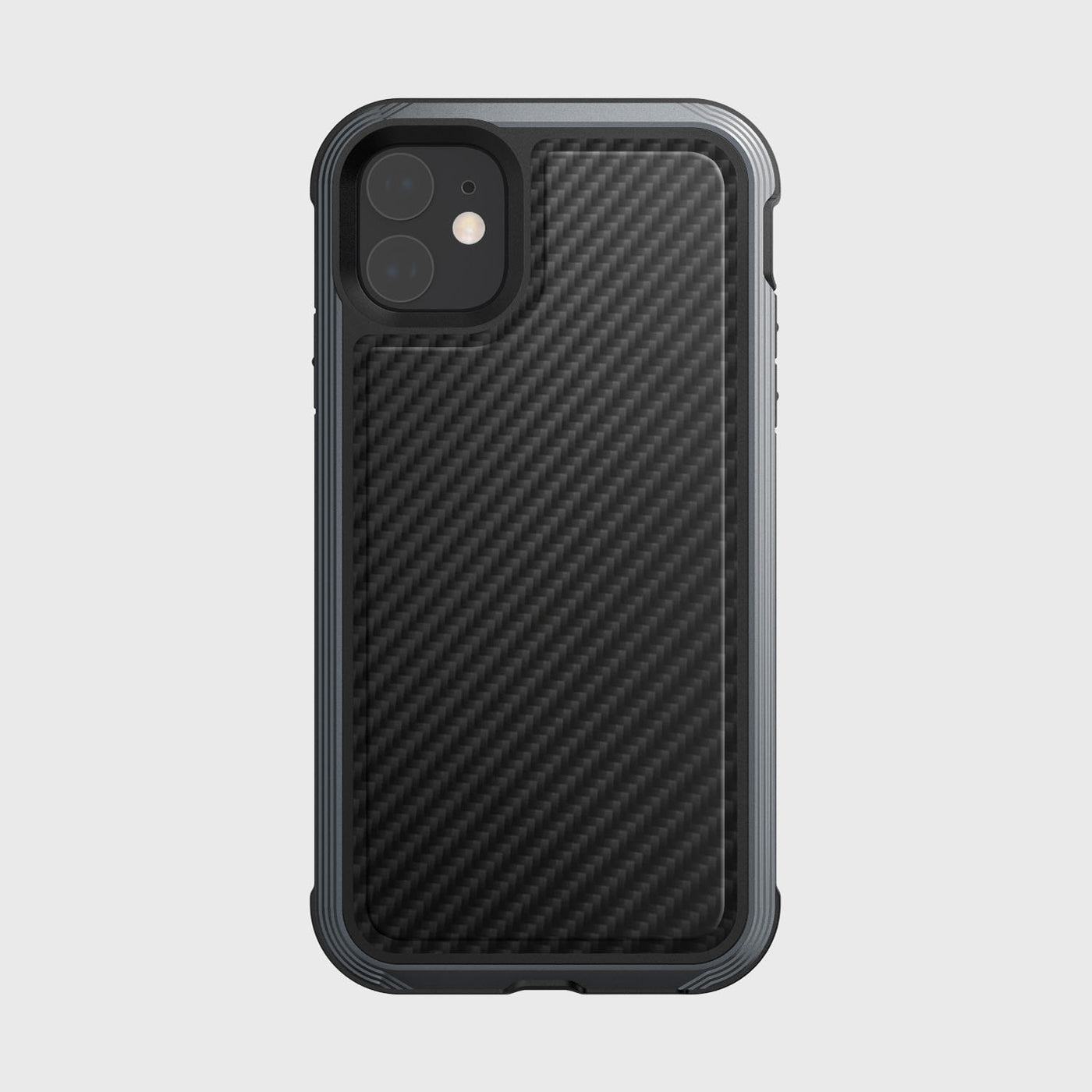 Luxurious Case for iPhone 11. Raptic Lux in black carbon fiber.