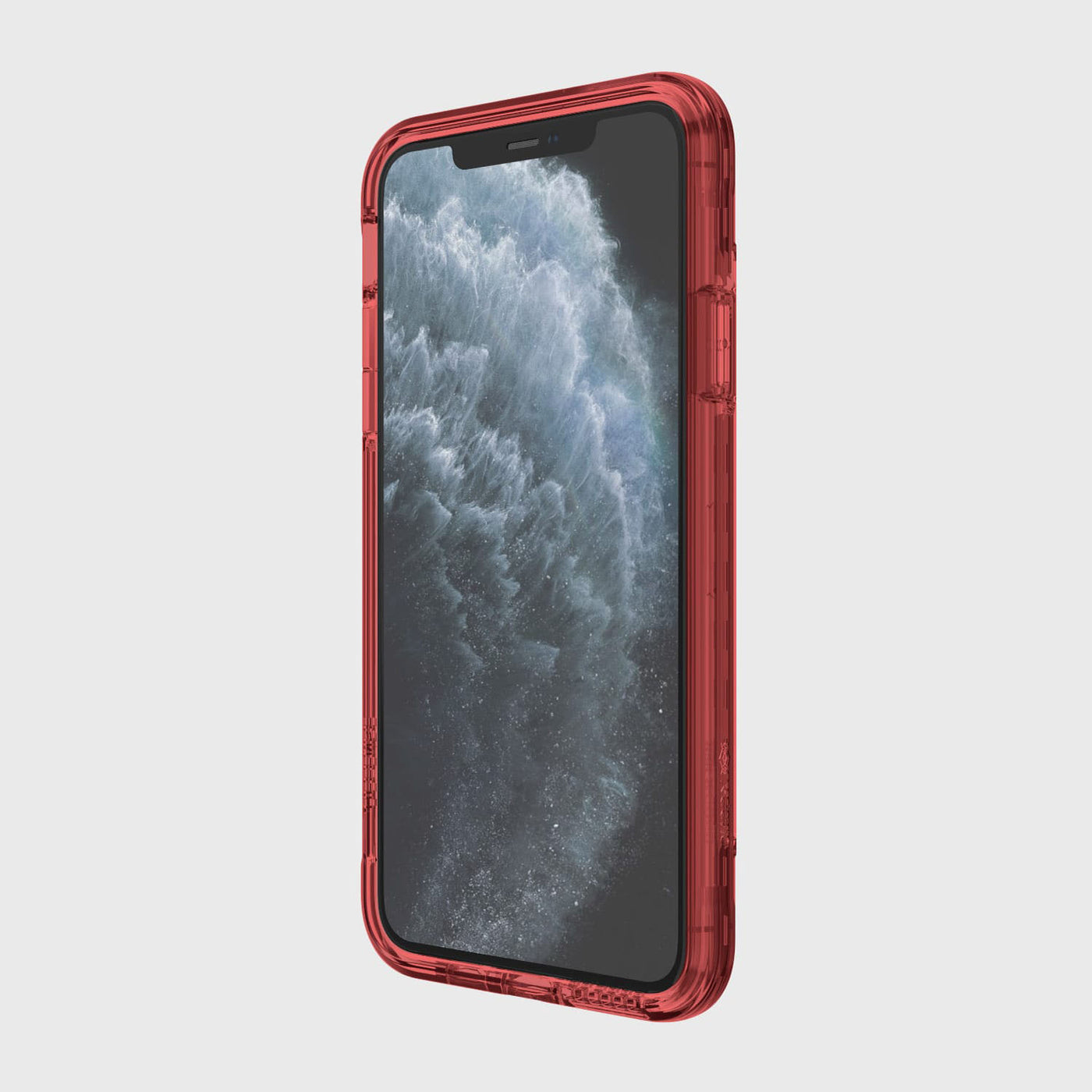 Transparent Case for iPhone 11 Pro Max. Raptic Air in red.#color_red