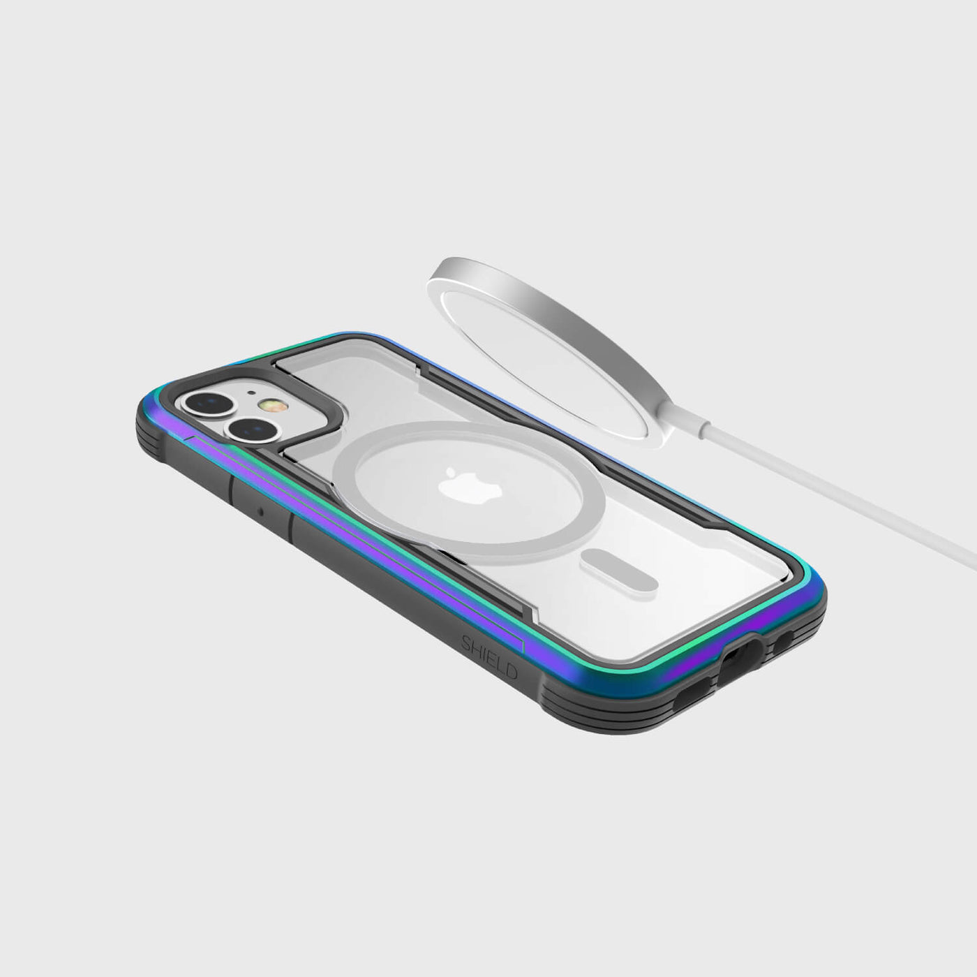 Tough Case for iPhone 12 Mini. Raptic Shield Pro in iridescent.#color_iridescent