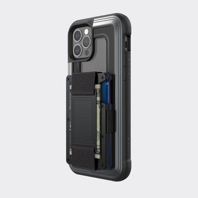 Rugged Wallet Case for iPhone 12 & iPhone 12 Pro. Raptic Shield in black.#color_black