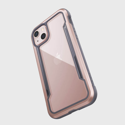 iPhone 13 in Raptic Shield case - color pink - back angle #color_pink