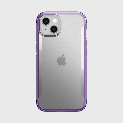 iPhone 13 in Raptic Terrain case - color purple - back side #color_purple