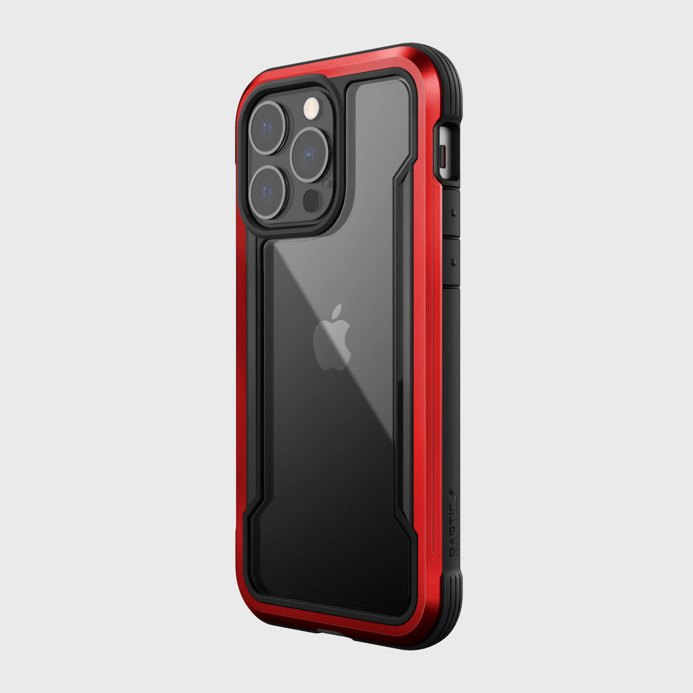iPhone 13 Pro in Raptic Shield case in - color red - back angle #color_red
