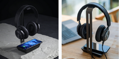 Raptic's Rise Headphones Stand & Wireless Qi Charger is a work from home must have