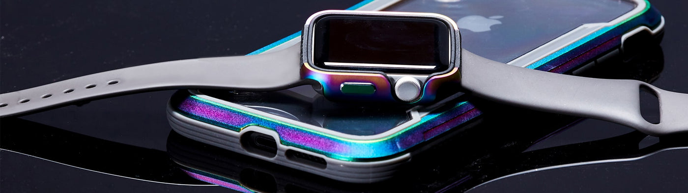 Iridescent apple shop watch case