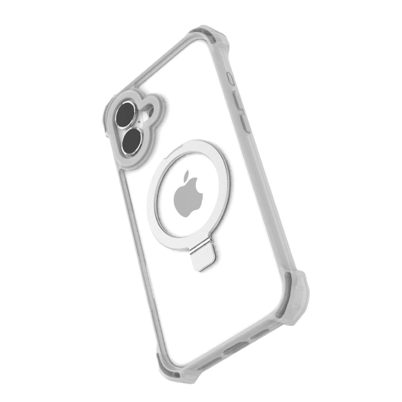 iPhone 16 Case - Dual Impact Kickstand - MagSafe Compatible - Clear