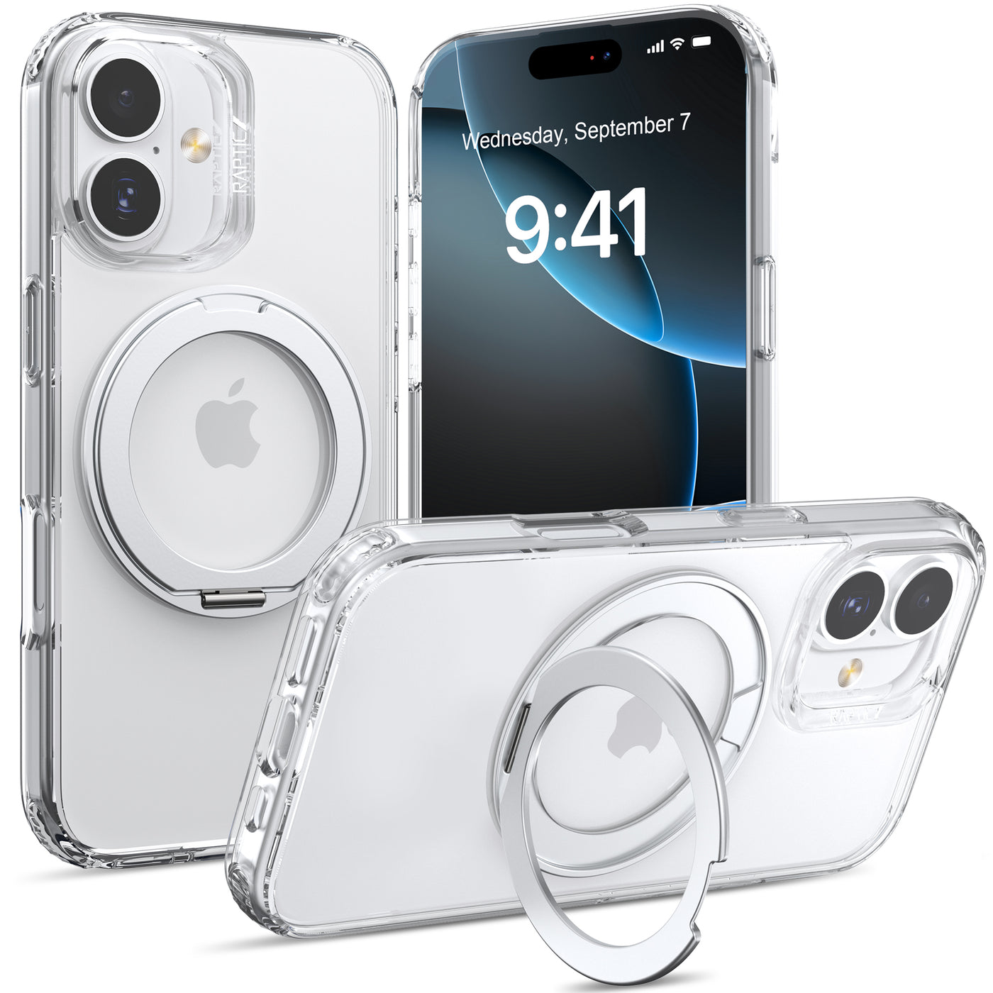 Raptic Air Stand Magsafe for iPhone 17 - clear