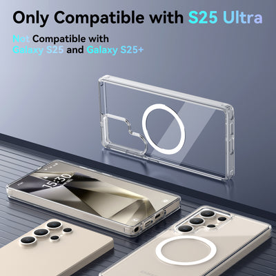 Samsung Galaxy S25 Ultra Case - Clear - MagSafe Compatible - White