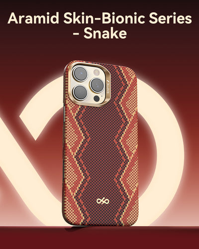 iPhone 16 Pro Case - Aramid Fiber Skin - Profound- MagSafe Compatible - Snake