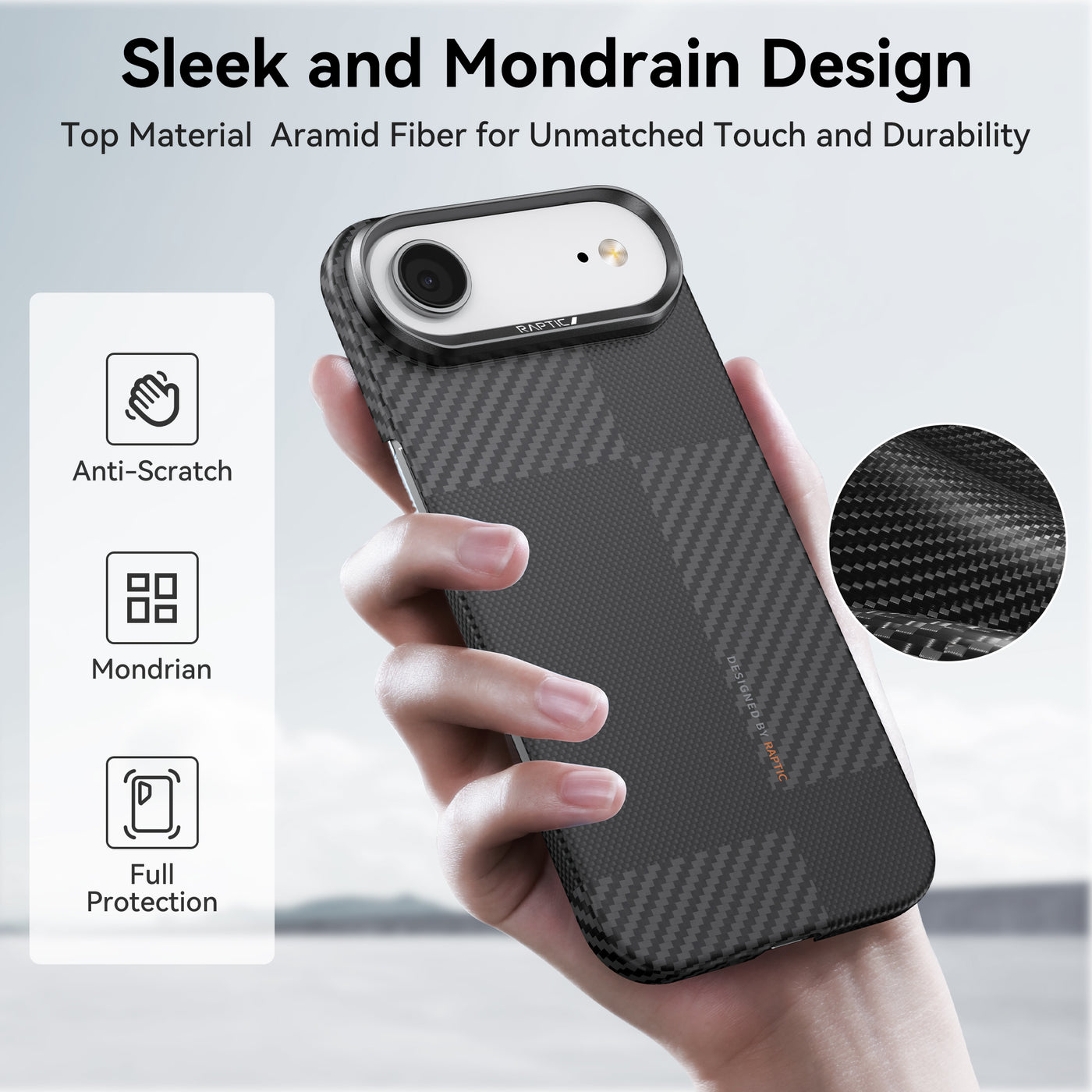 Raptic Aramid Geotik for iPhone 17 Air - mondrian