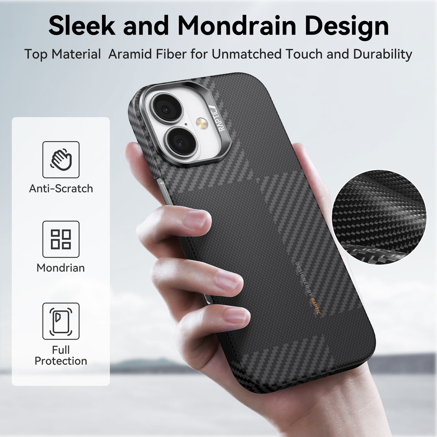 Raptic Aramid Geotik for iPhone 17 - mondrian