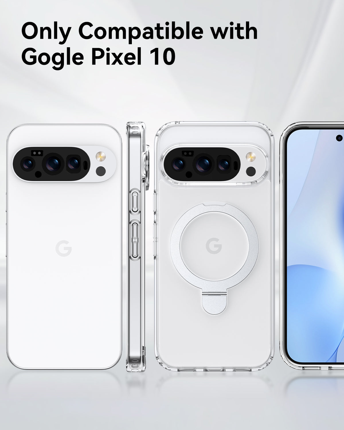 Google Pixel 10/10 Pro Clear Case - Air Stand MagSafe with Kickstand