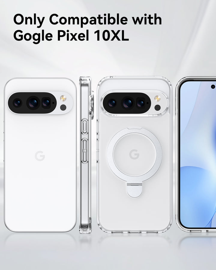 JETech Cover Magnetica per Google Pixel 10/10 Pro 2025 Compatibile con MagSafe ed Caricatore Pixelsnap, Antiurto Cellulare Paraurti Custodia, Anti-Graffio Retro Trasparente (Trasparente