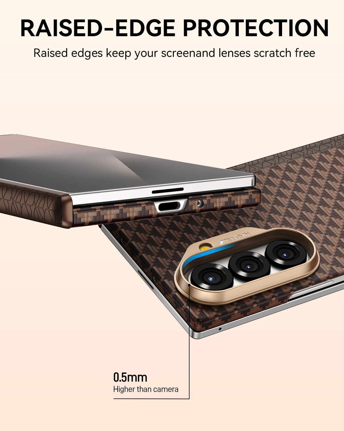 Samsung Galaxy Z Fold 7 Case - Aramid Fiber Skin - Profound- MagSafe Compatible - Humble