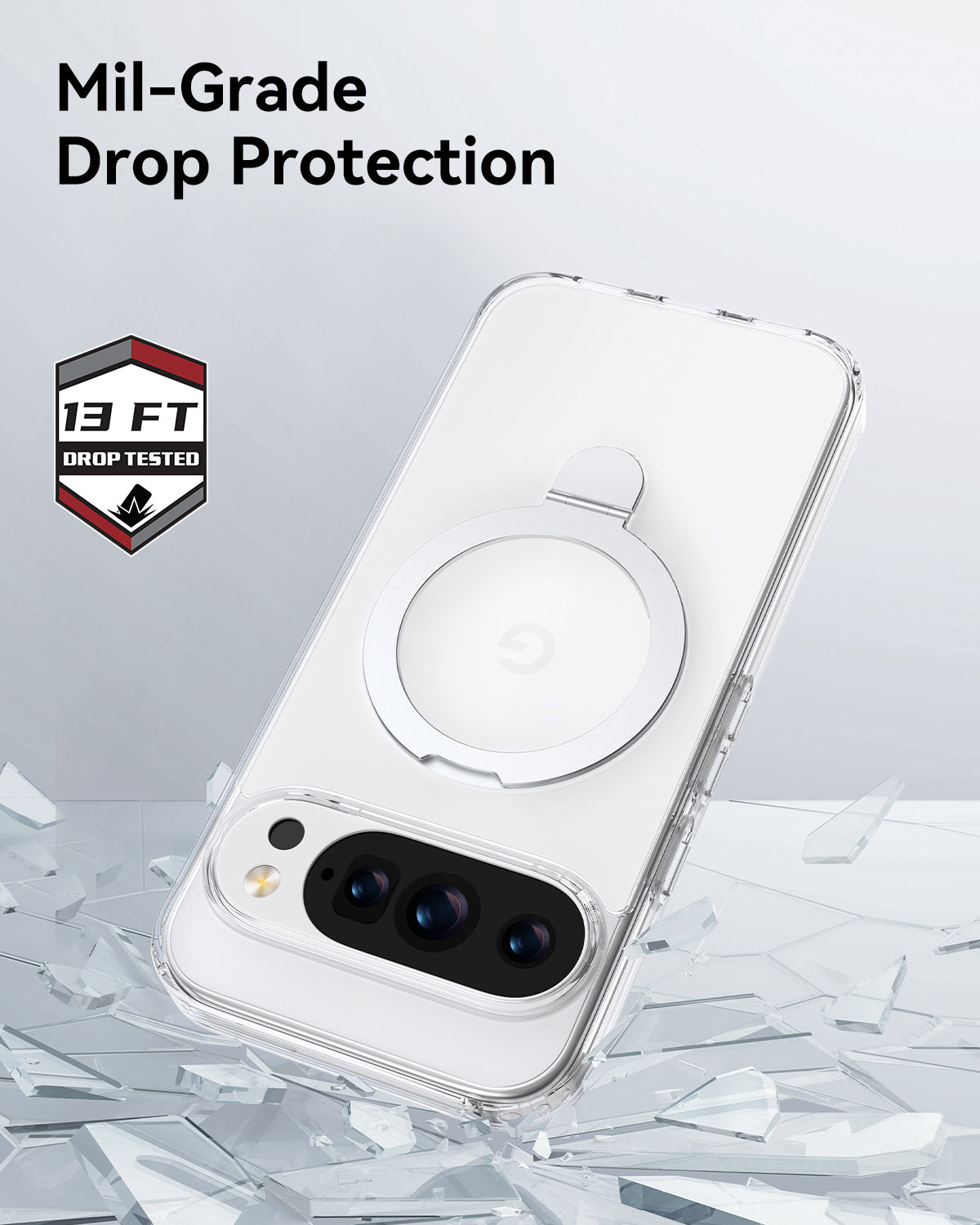 Google Pixel 10 Pro XL Clear Case - Air Stand MagSafe with Kickstand