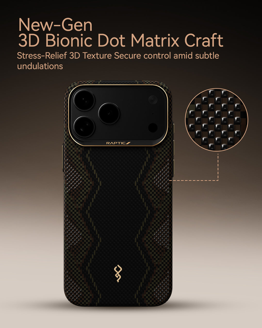 RAPTIC Aramid Skin Magsafe Phone Case for iPhone 17 Pro/ 17Pro Max