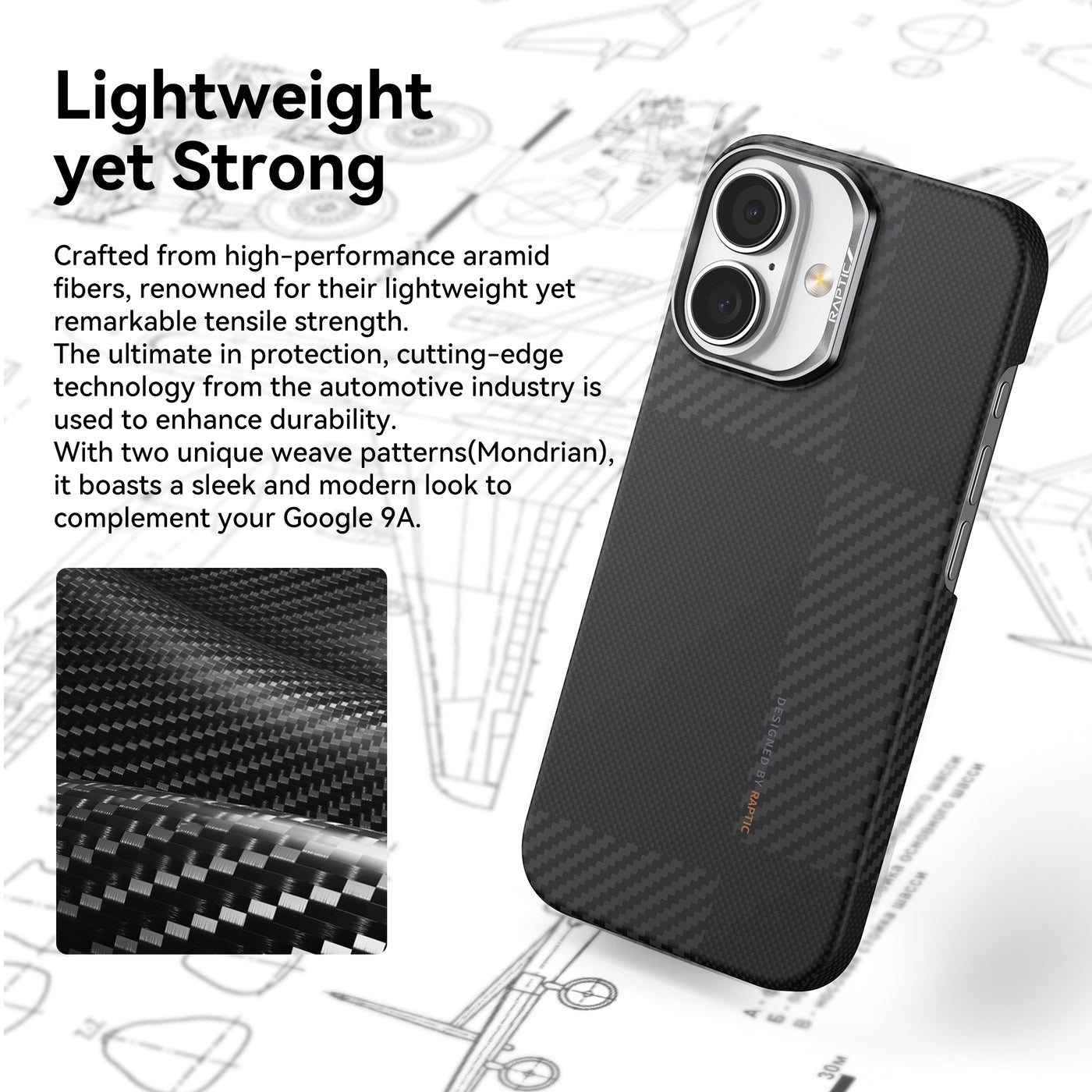 Raptic Aramid Geotik for iPhone 17 - mondrian