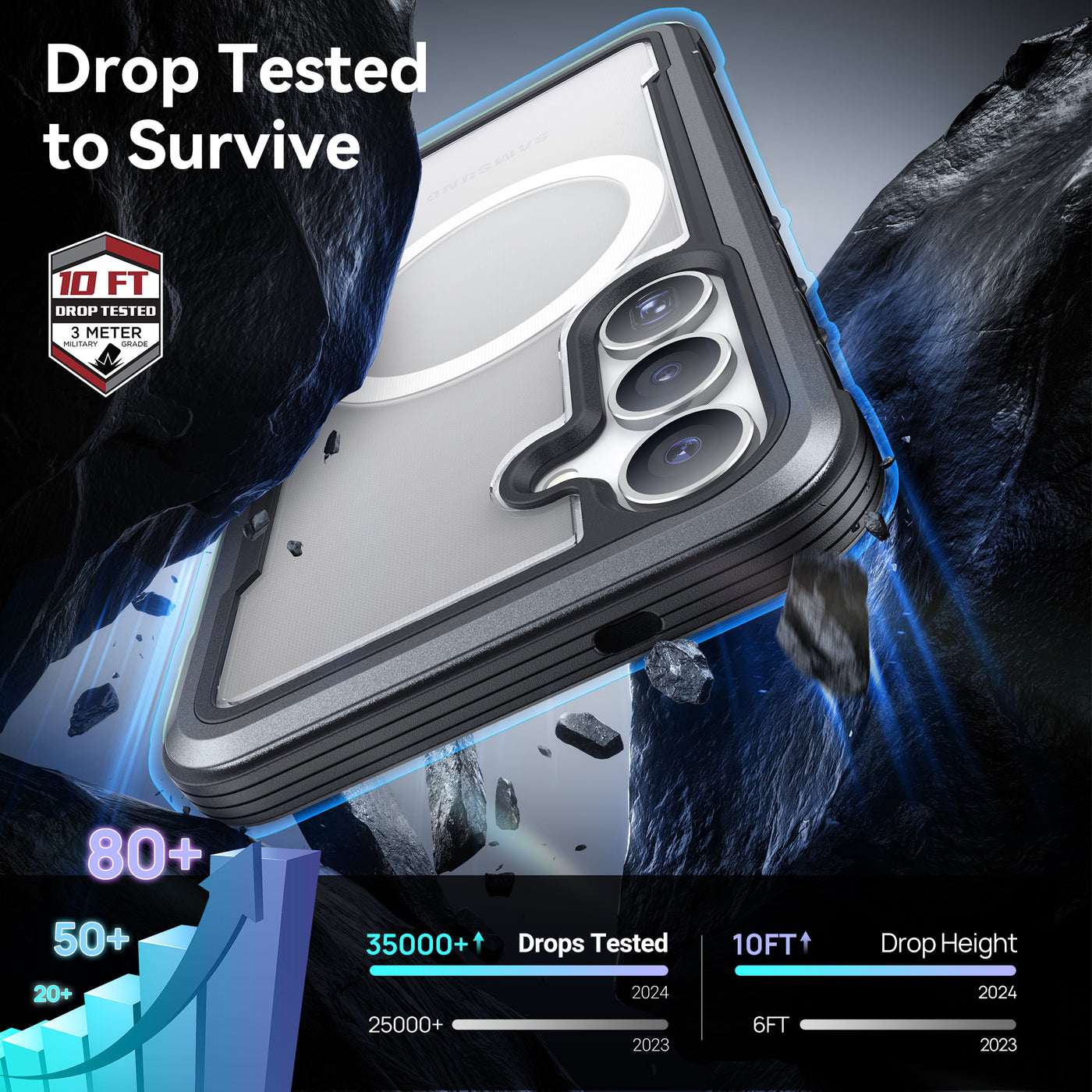 Samsung Galaxy S25 Case - Magnetic - SHIELD - Black