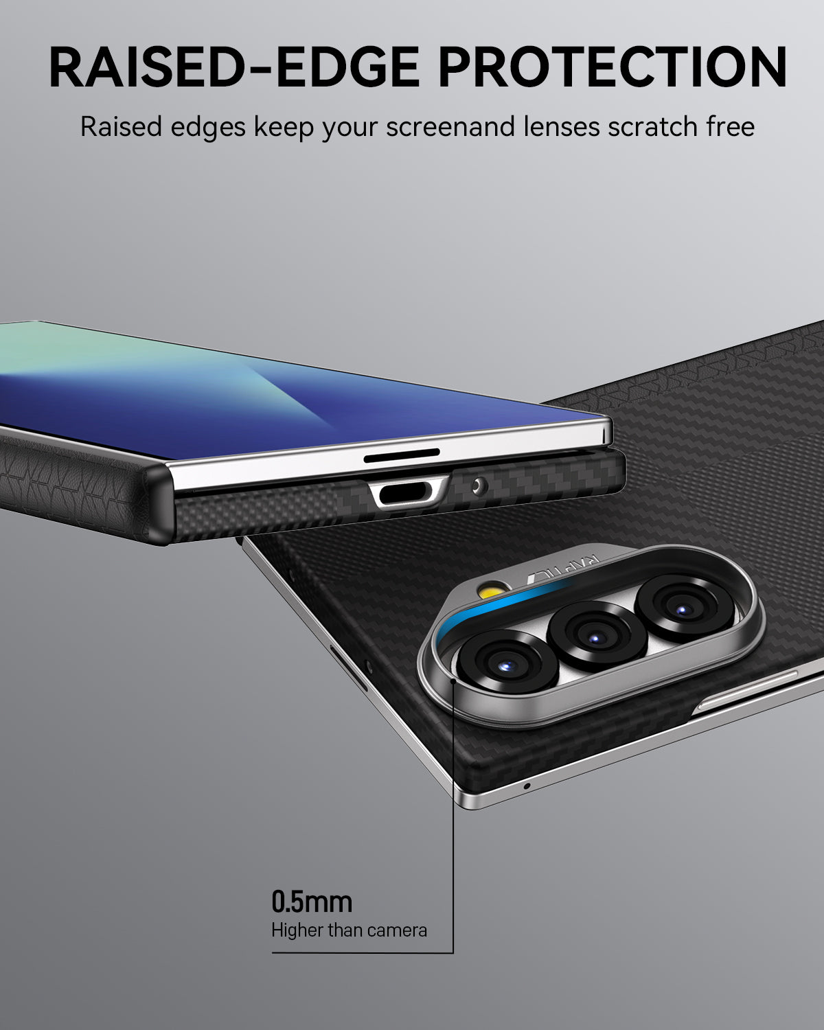 Samsung Galaxy Z Fold 7 Case - Aramid Fiber Skin - Profound- MagSafe Compatible - Mondrian