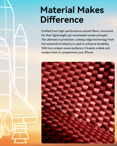 Raptic Aramid Skin-Origin for iPhone17 Pro-Sky