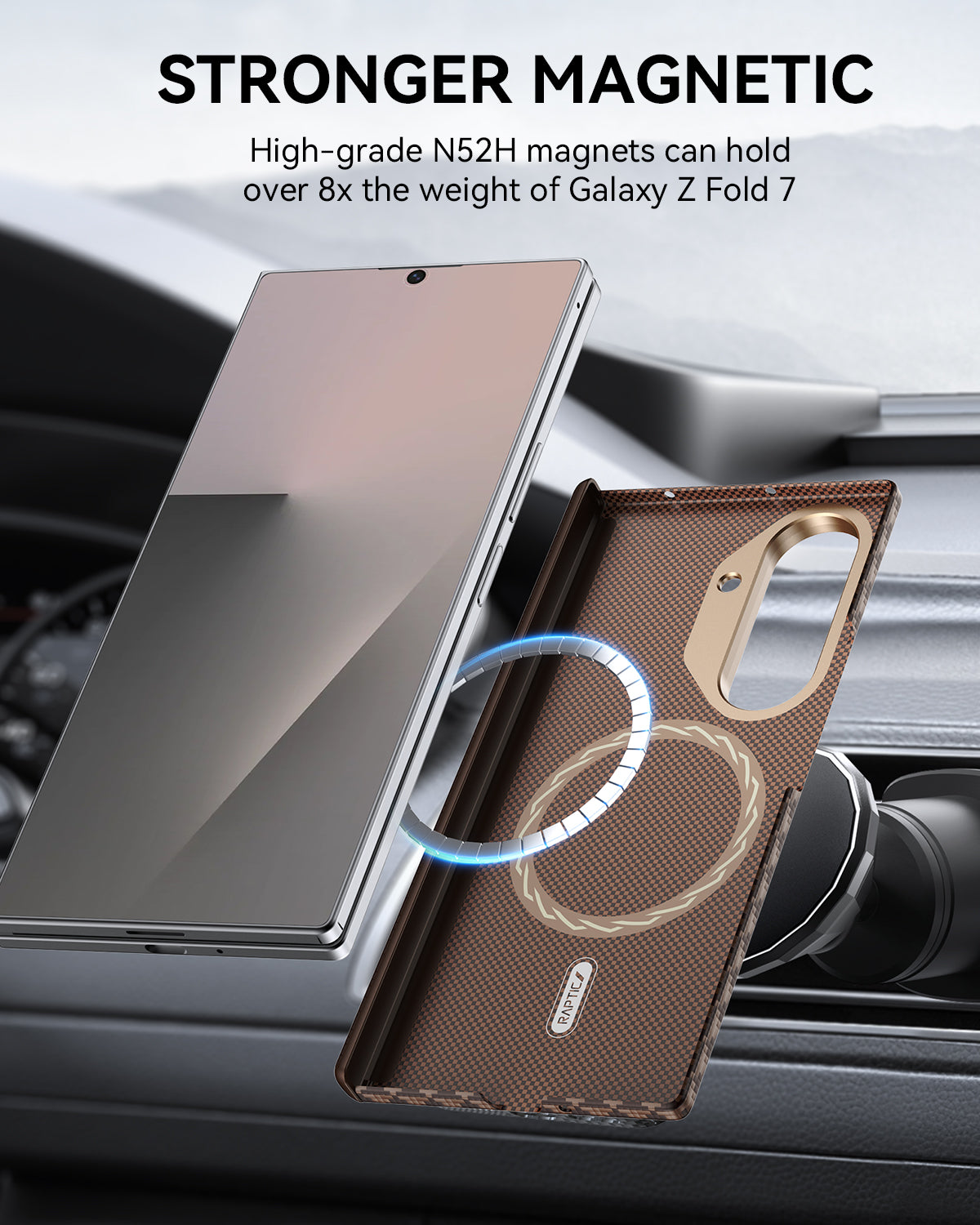 Samsung Galaxy Z Fold 7 Case - Aramid Fiber Skin - Profound- MagSafe Compatible - Humble