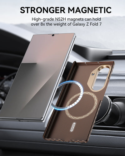 Samsung Galaxy Z Fold 7 Case - Aramid Fiber Skin - Profound- MagSafe Compatible - Humble