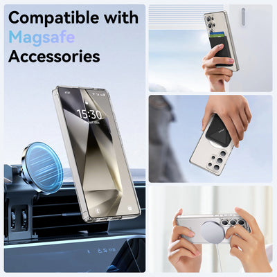 Samsung Galaxy S25 Ultra Case - Clear - MagSafe Compatible - White