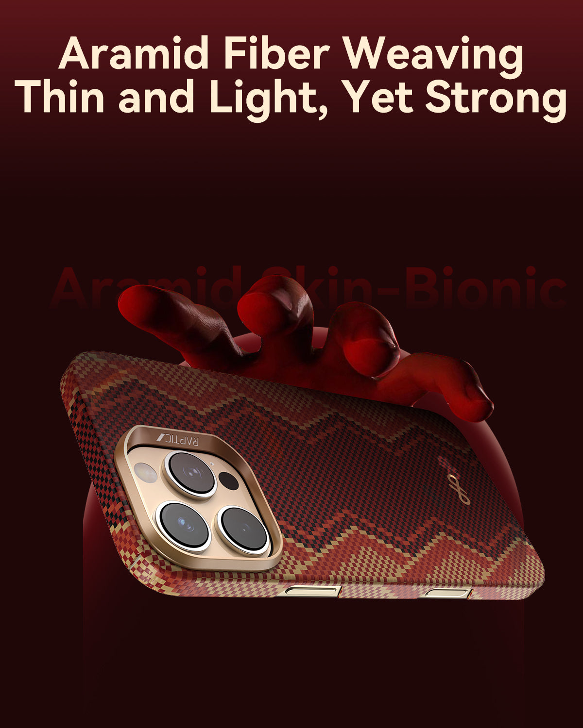 iPhone 16 Pro Case - Aramid Fiber Skin - Profound- MagSafe Compatible - Snake