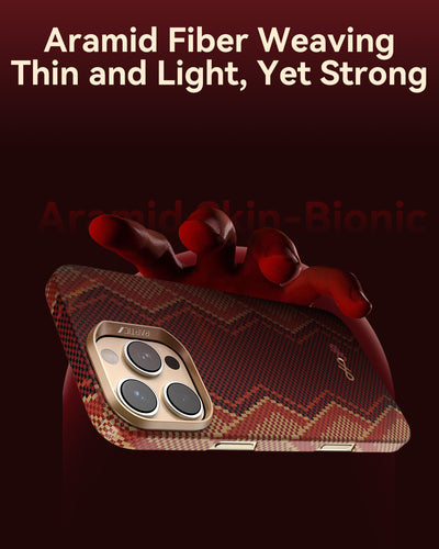 iPhone 16 Pro Case - Aramid Fiber Skin - Profound- MagSafe Compatible - Snake