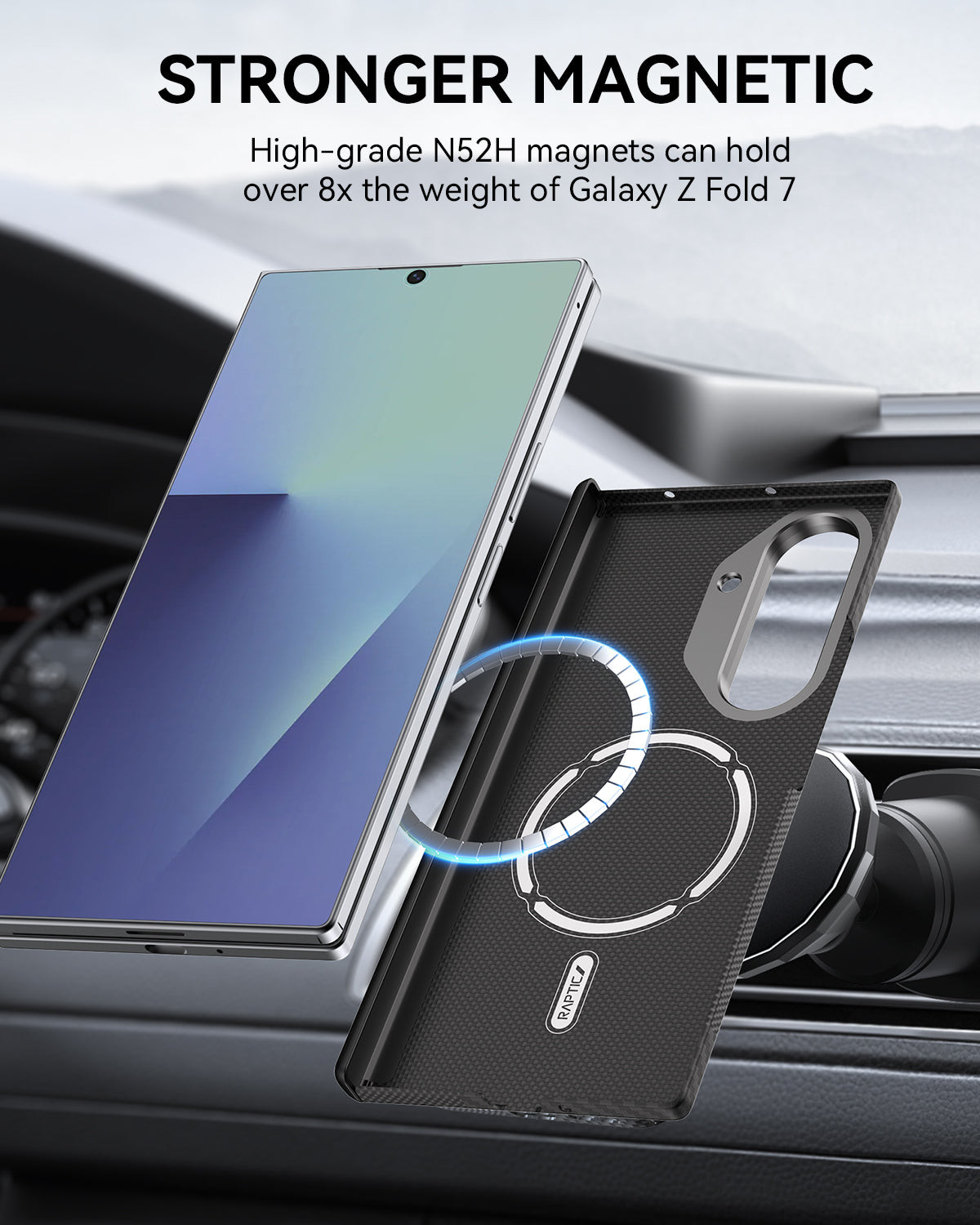 Samsung Galaxy Z Fold 7 Case - Aramid Fiber Skin - Profound- MagSafe Compatible - Mondrian