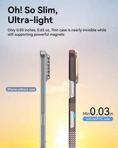 Raptic Aramid Skin-Origin for iPhone17 Pro-Sky