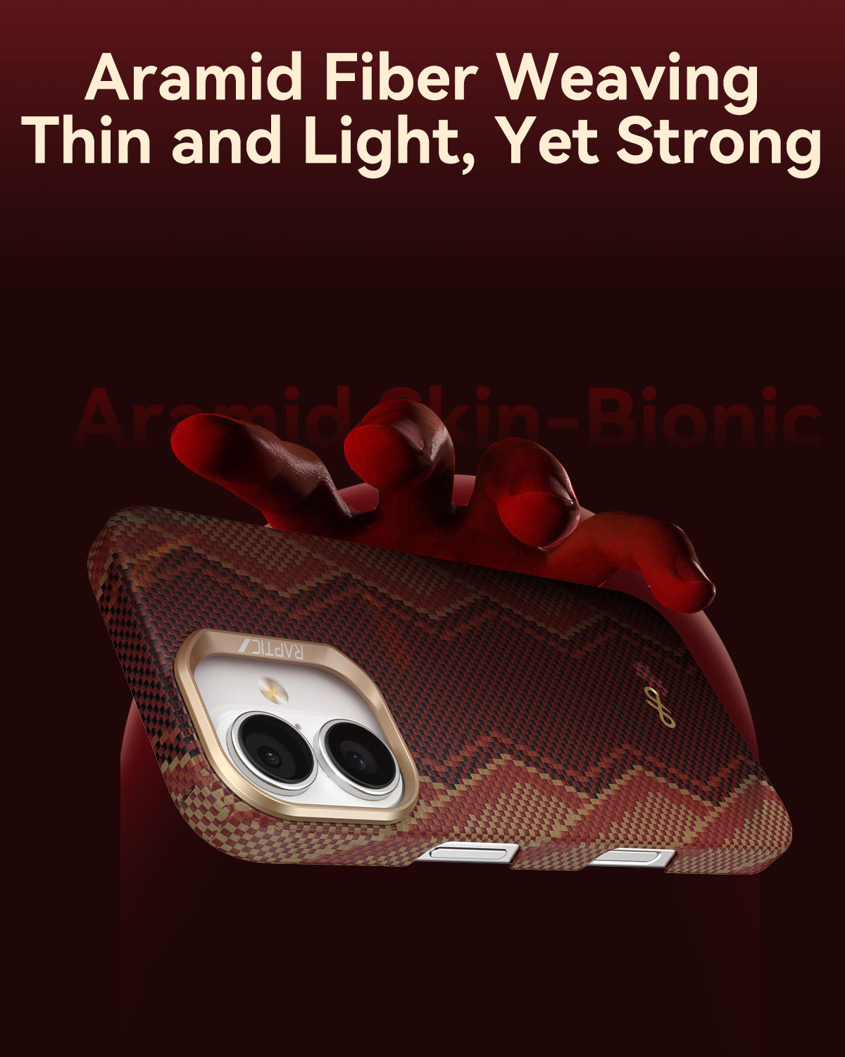 Raptic Aramid Skin-Bionic for iPhone 17-Snake