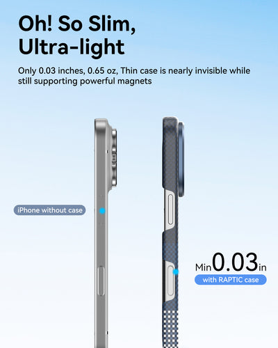 Raptic Aramid Skin-Origin for iPhone17 Pro-Ocean
