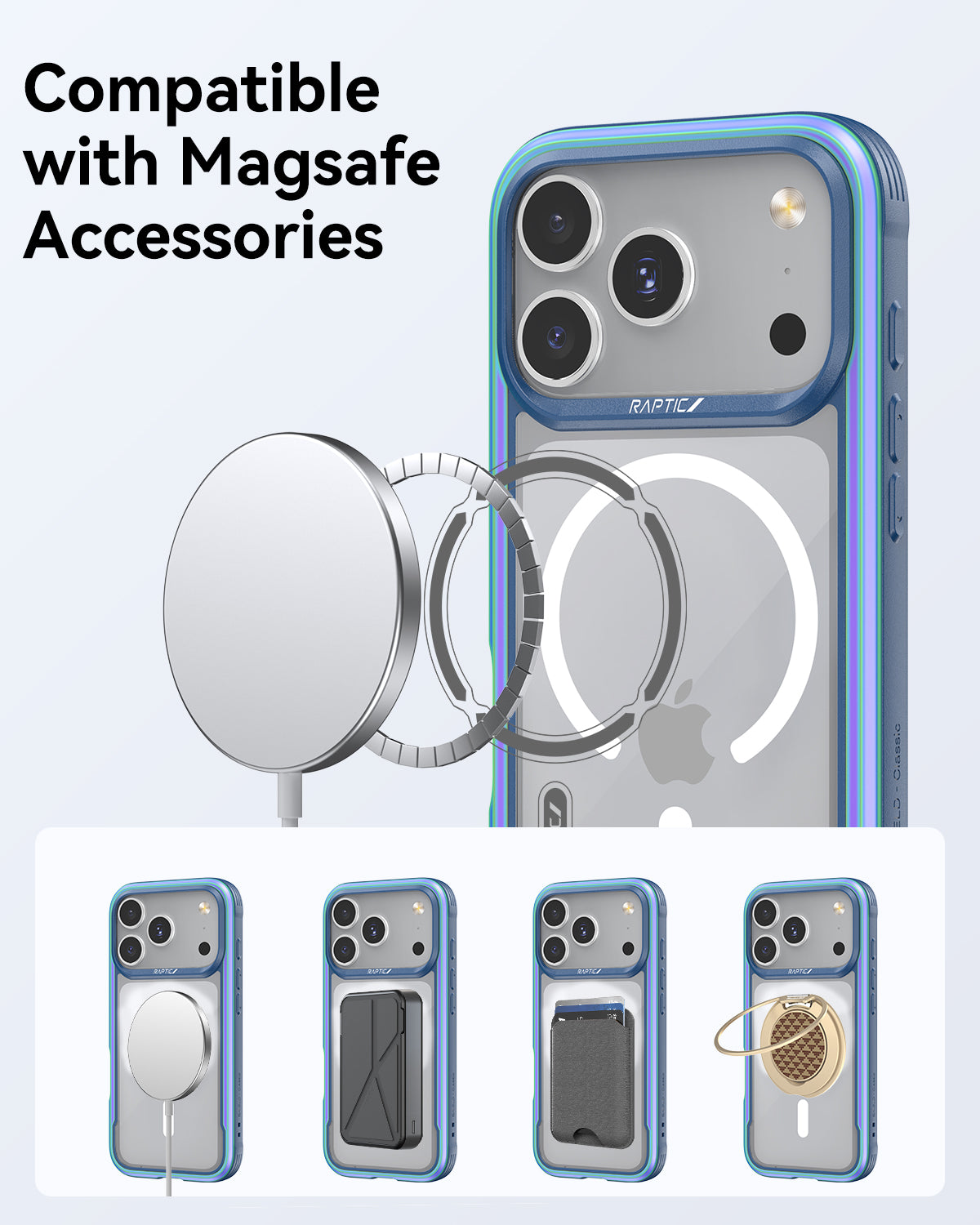 Raptic Shield Classic Magsafe for iPhone 17 Pro Max - iridescent