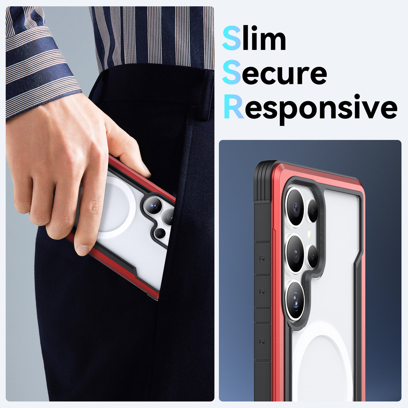 Samsung Galaxy S25 Ultra Case - Magnetic - SHIELD - Red