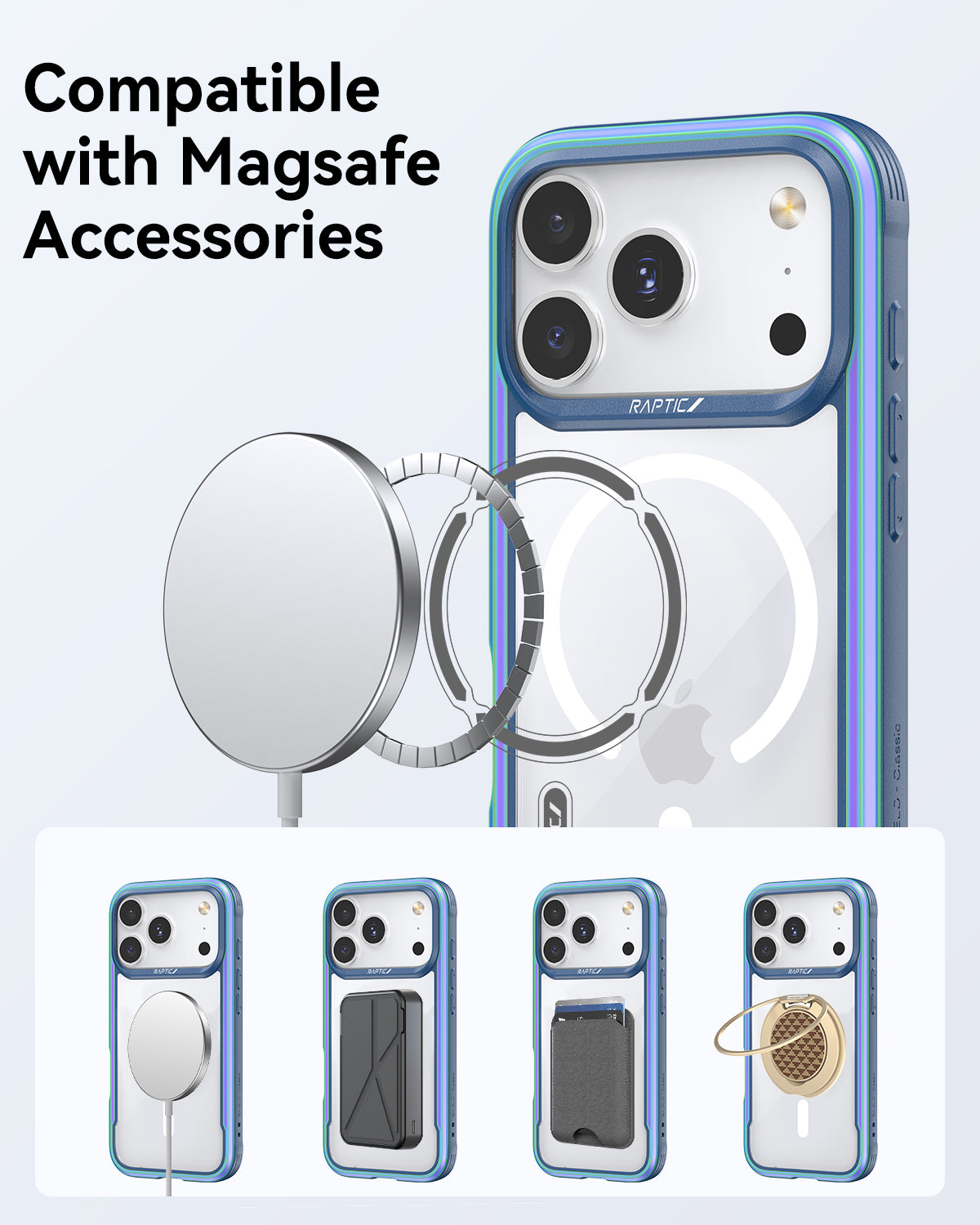 Raptic Shield Classic Magsafe for iPhone 17 Pro - iridescent