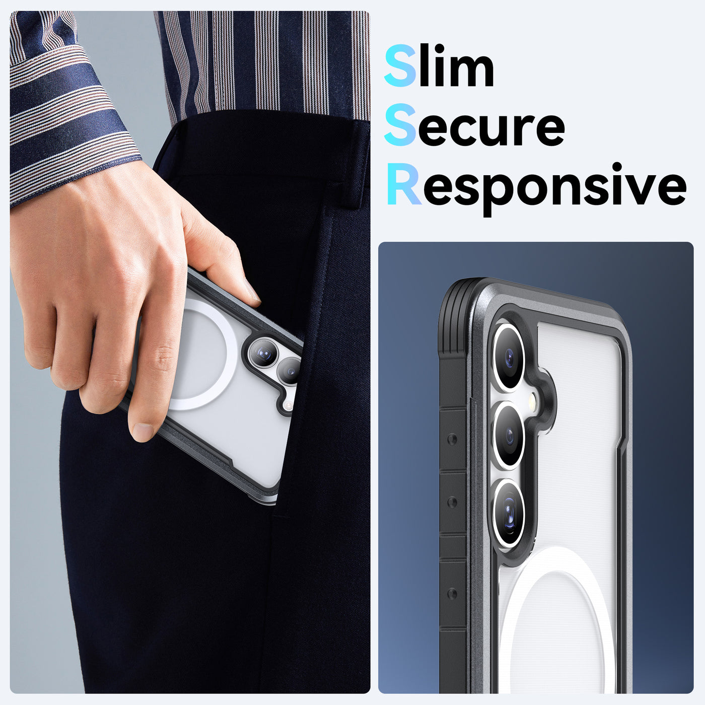 Samsung Galaxy S25 Case - Magnetic - SHIELD - Black