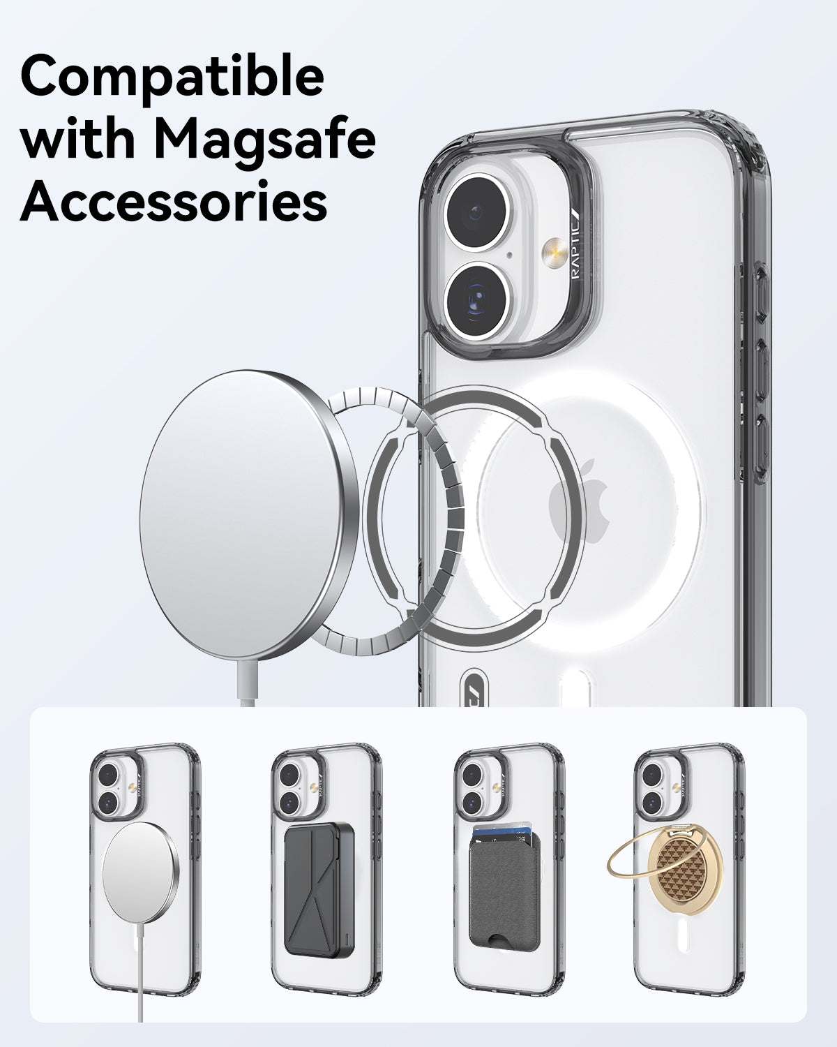 Raptic Air Clear Magsafe for iPhone 17 - black