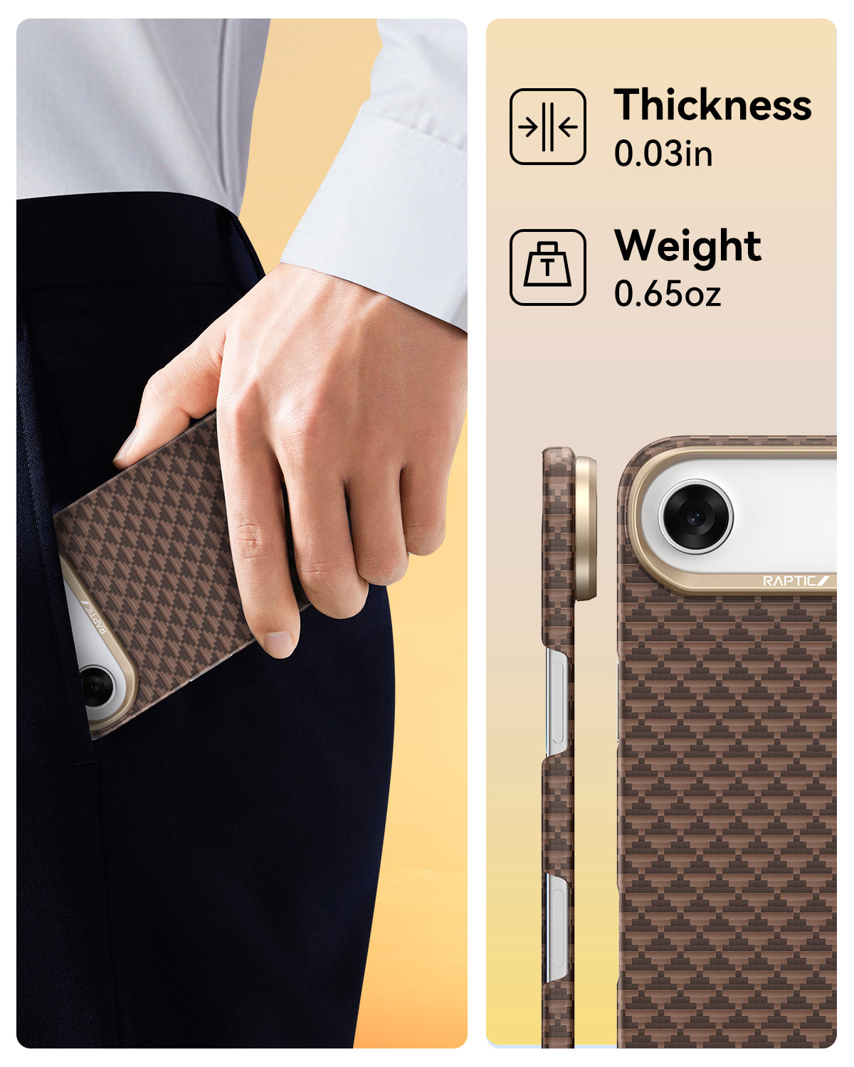 Raptic Aramid Skin-Origin for iPhone 17 Air - humble