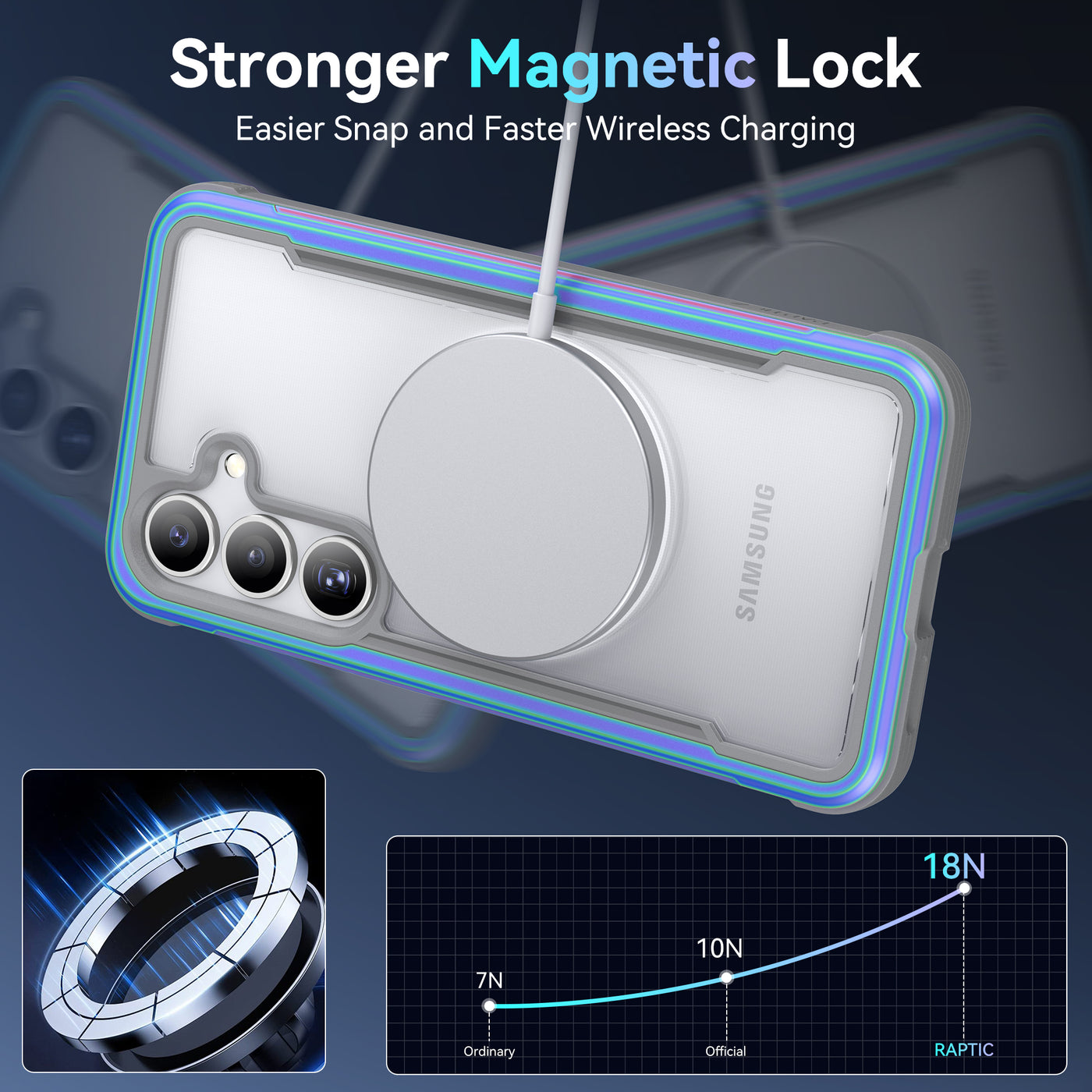 Samsung Galaxy S25 Plus Case - Magnetic - SHIELD - Iridescent