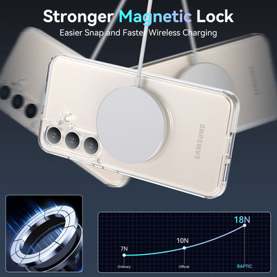 Samsung Galaxy S25 Plus Case - Clear - MagSafe Compatible - White