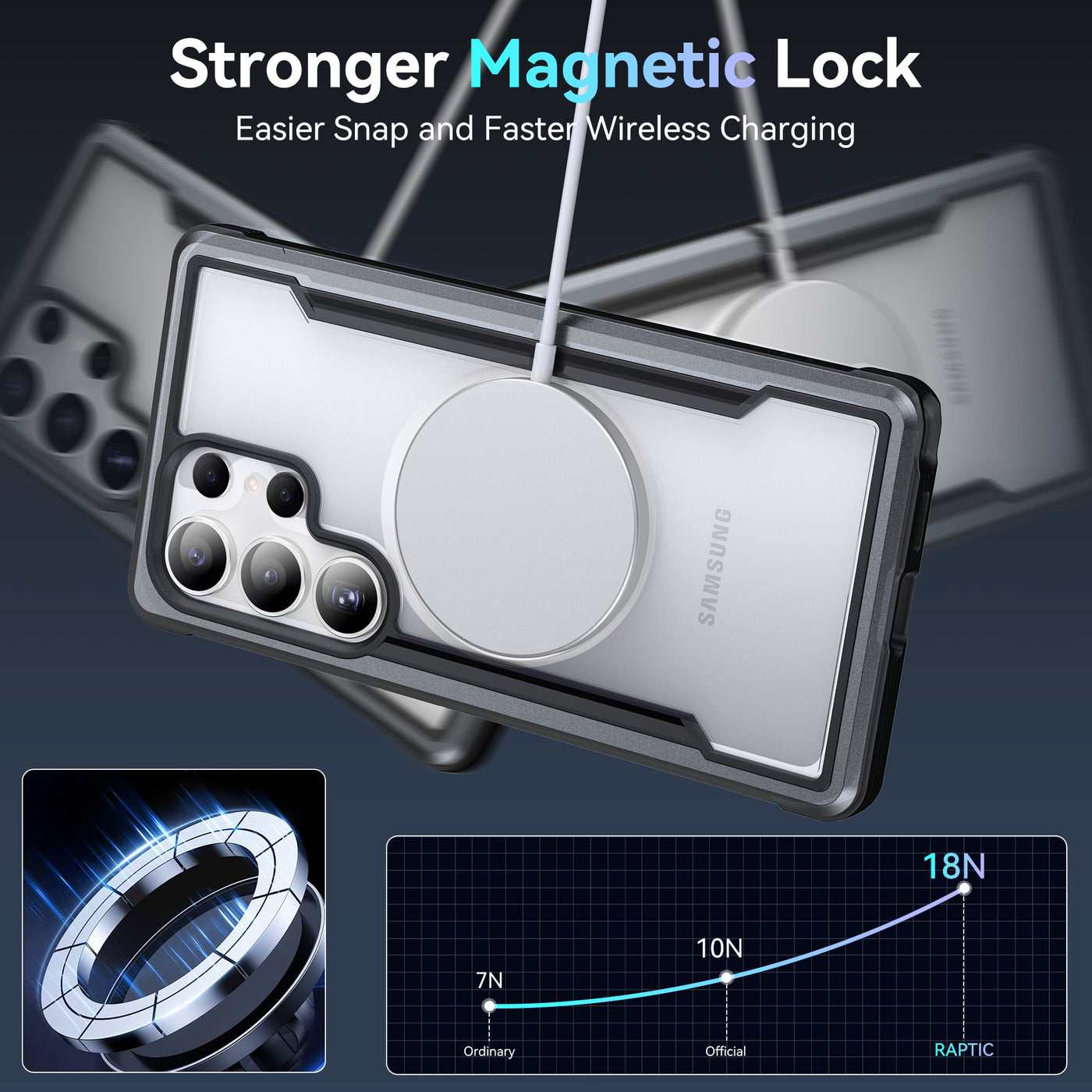 Samsung Galaxy S25 Ultra Case - Magnetic - SHIELD - Black