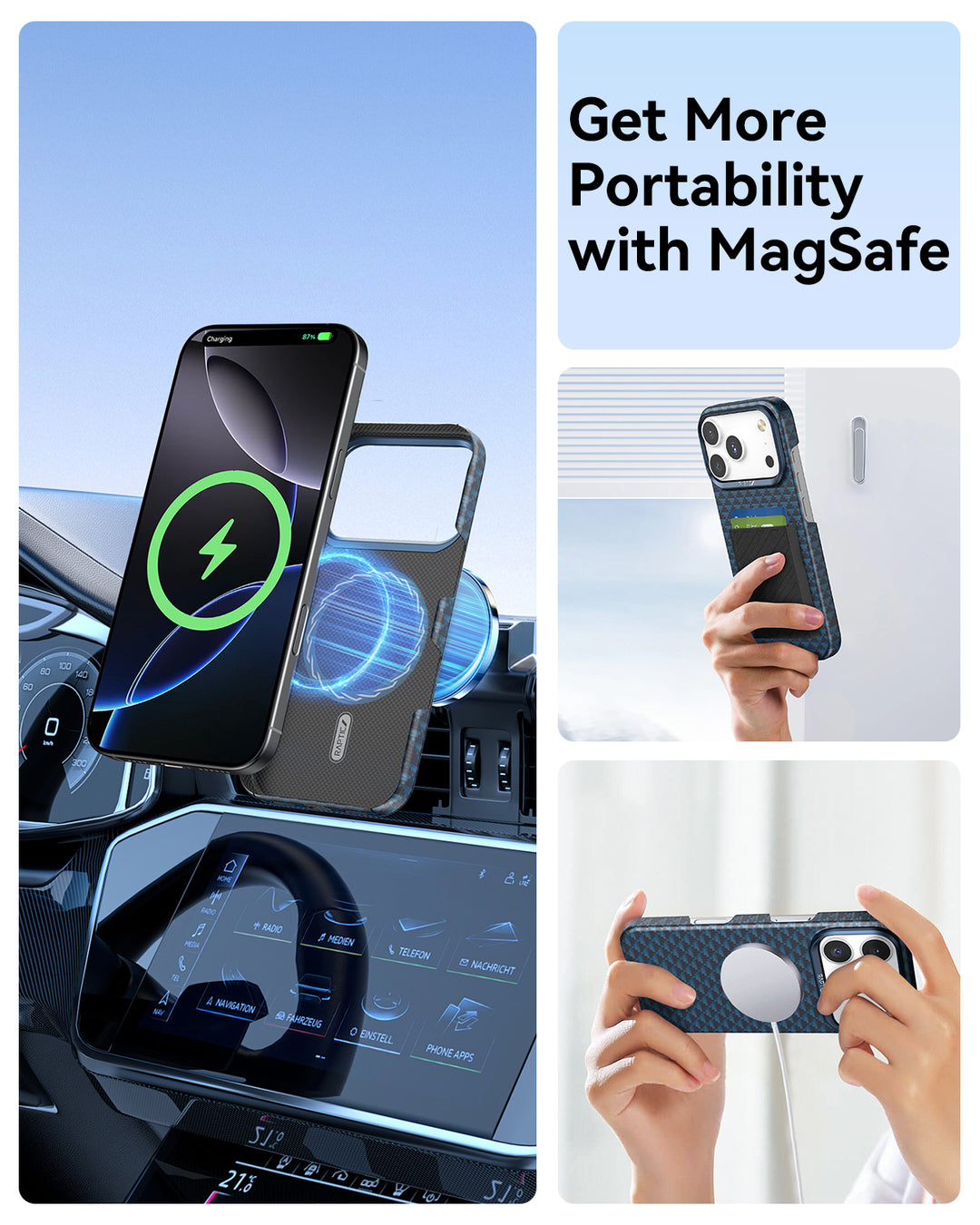 Raptic Aramid Skin-Origin for iPhone 17 Pro - profound