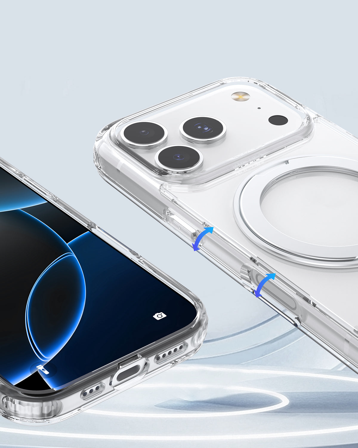 Raptic Air Stand Magsafe for iPhone 17 Pro - clear