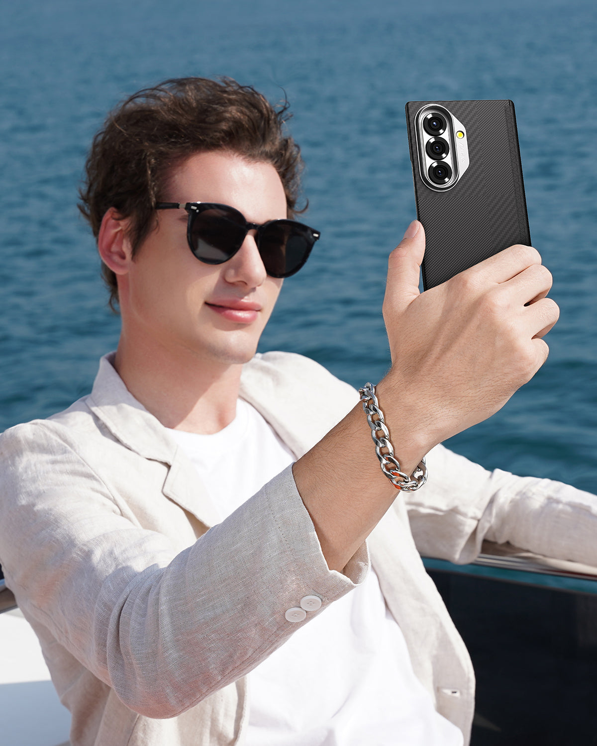 Samsung Galaxy Z Fold 7 Case - Aramid Fiber Skin - Profound- MagSafe Compatible - Mondrian