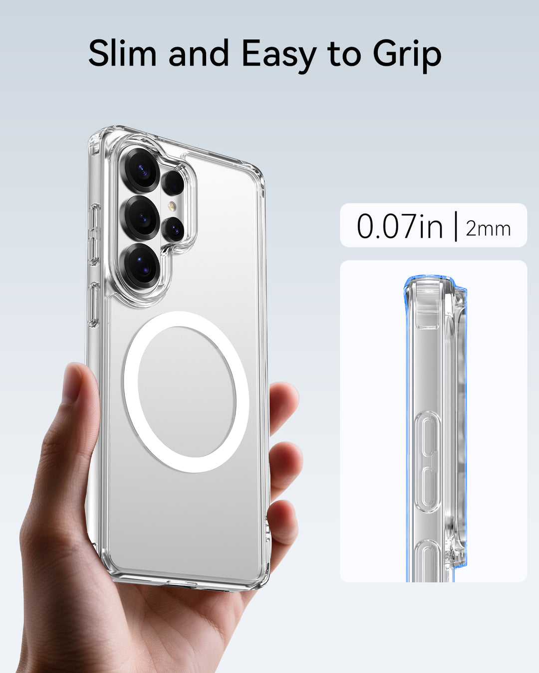 Samsung Galaxy S26 Ultra Case - MagSafe Compatible - Clear – Raptic